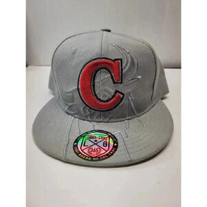 Leader Of The Game Chicago Bulls Ball Cap. Gray And Red Large Adjustable